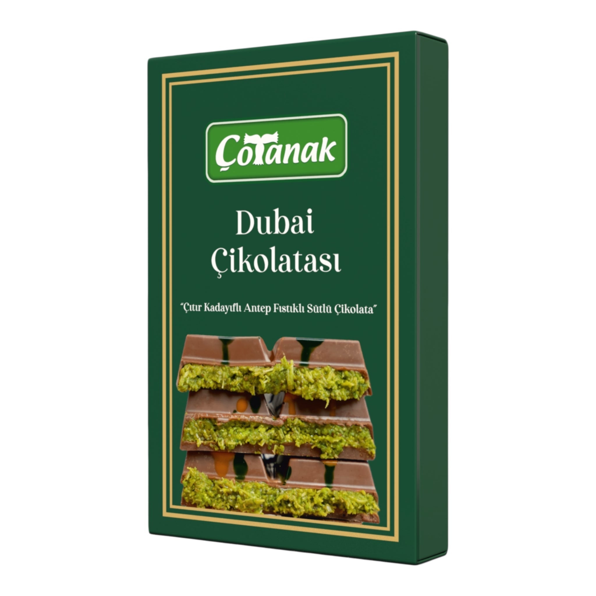 otanak Dubai Chocolate Bar Chocolate with Pistachio Cream & Roasted Kataifi 180g (6.35 oz) - Image 5