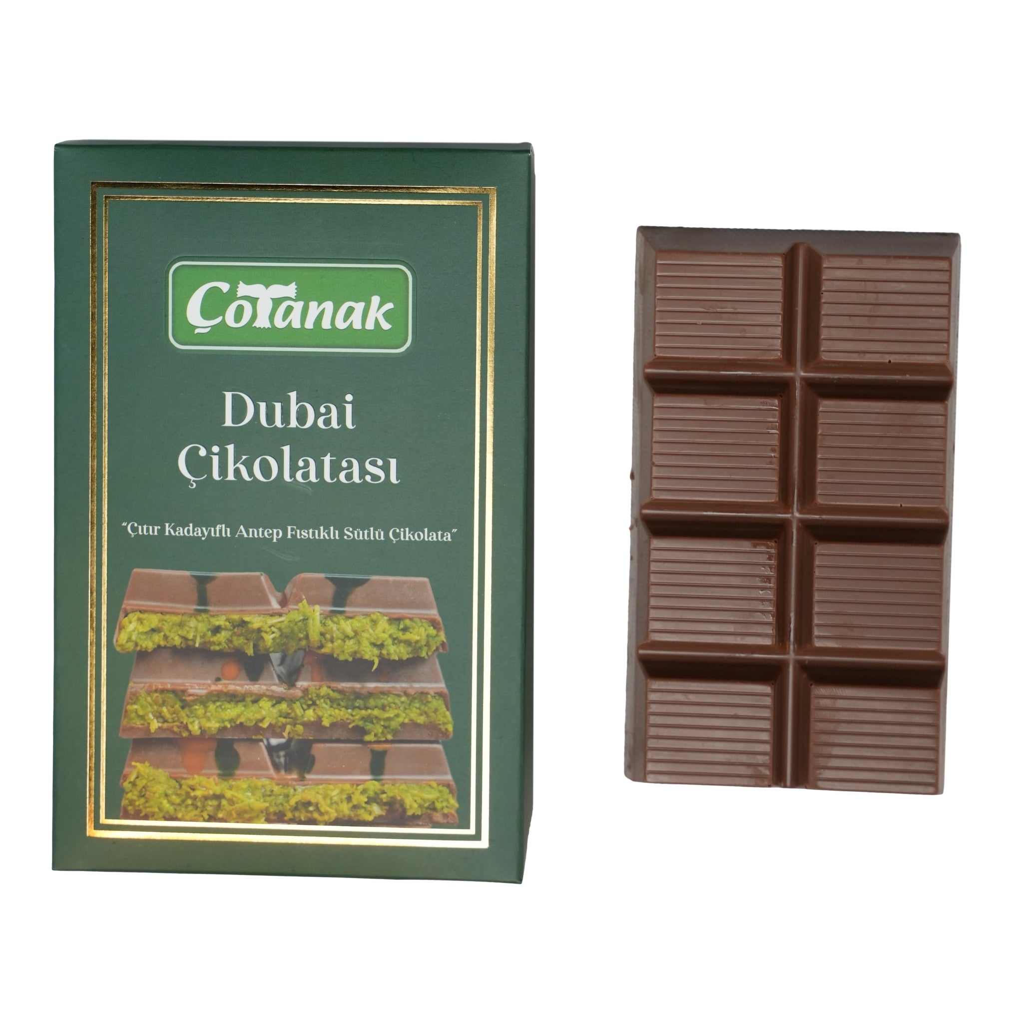 otanak Dubai Chocolate Bar Chocolate with Pistachio Cream & Roasted Kataifi 180g (6.35 oz) - Image 4